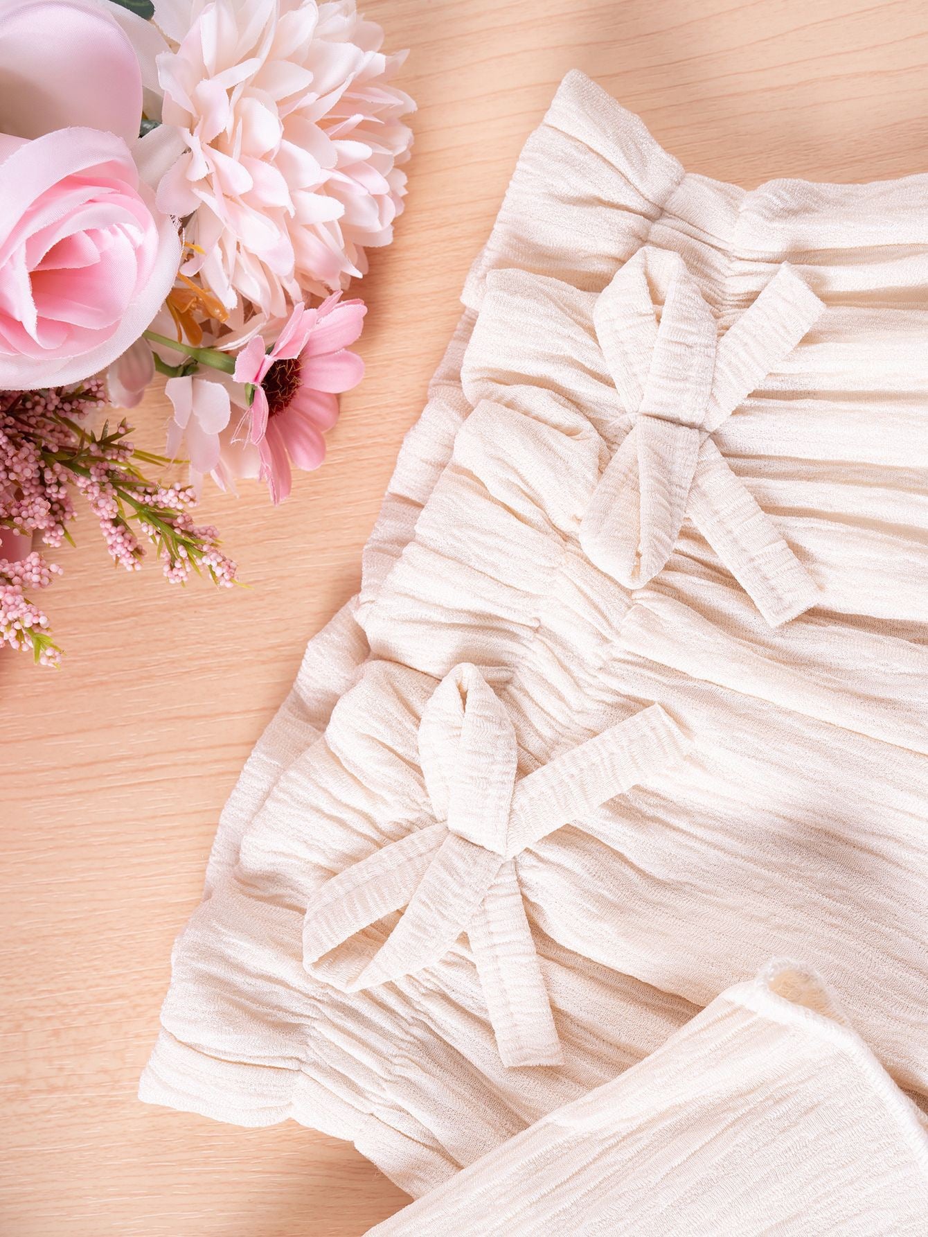 Girls ribbed outfit with Mila Ribbed Set for family photos