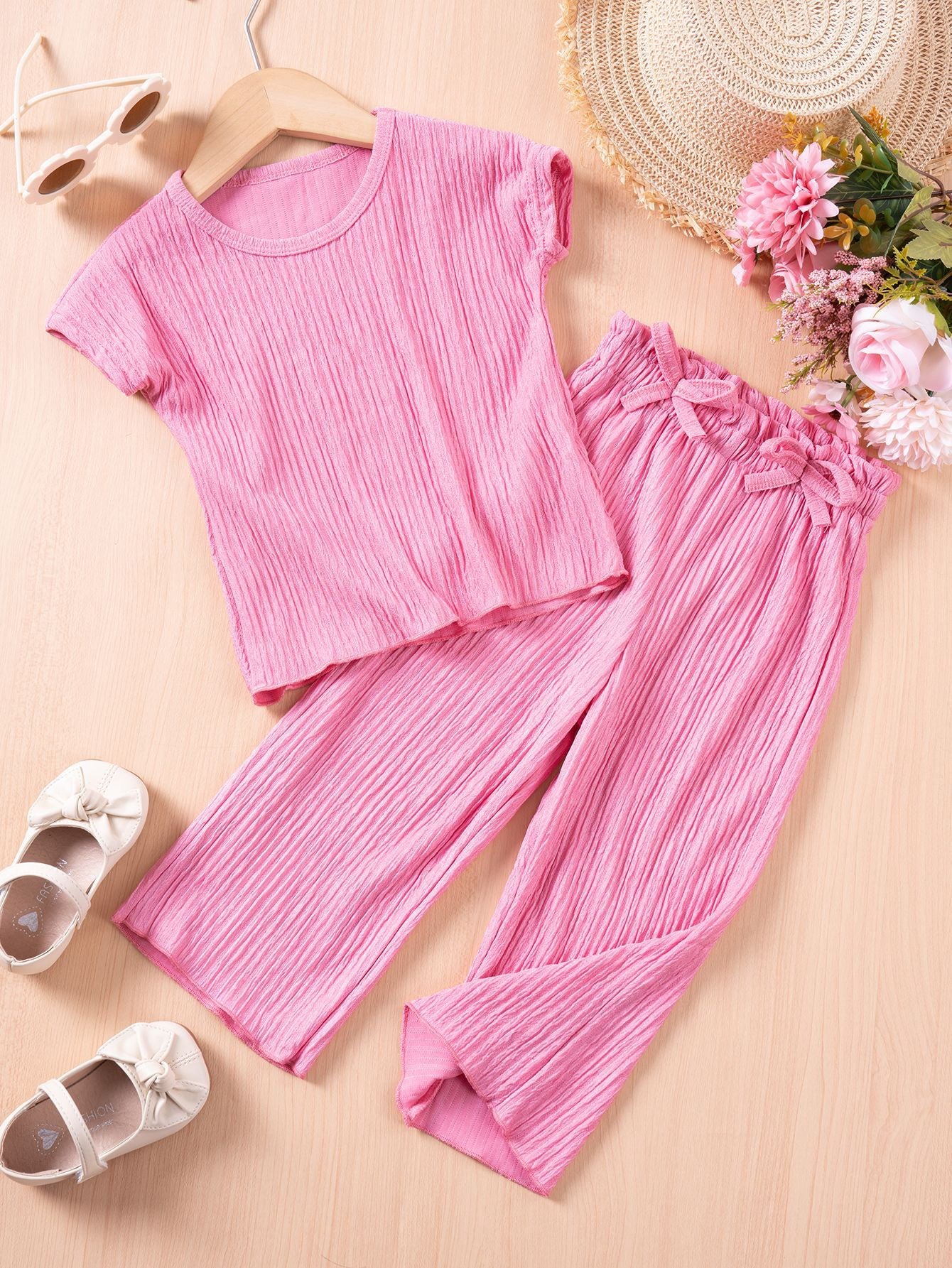 Girls summer outfit with Mila Ribbed Set for birthday parties