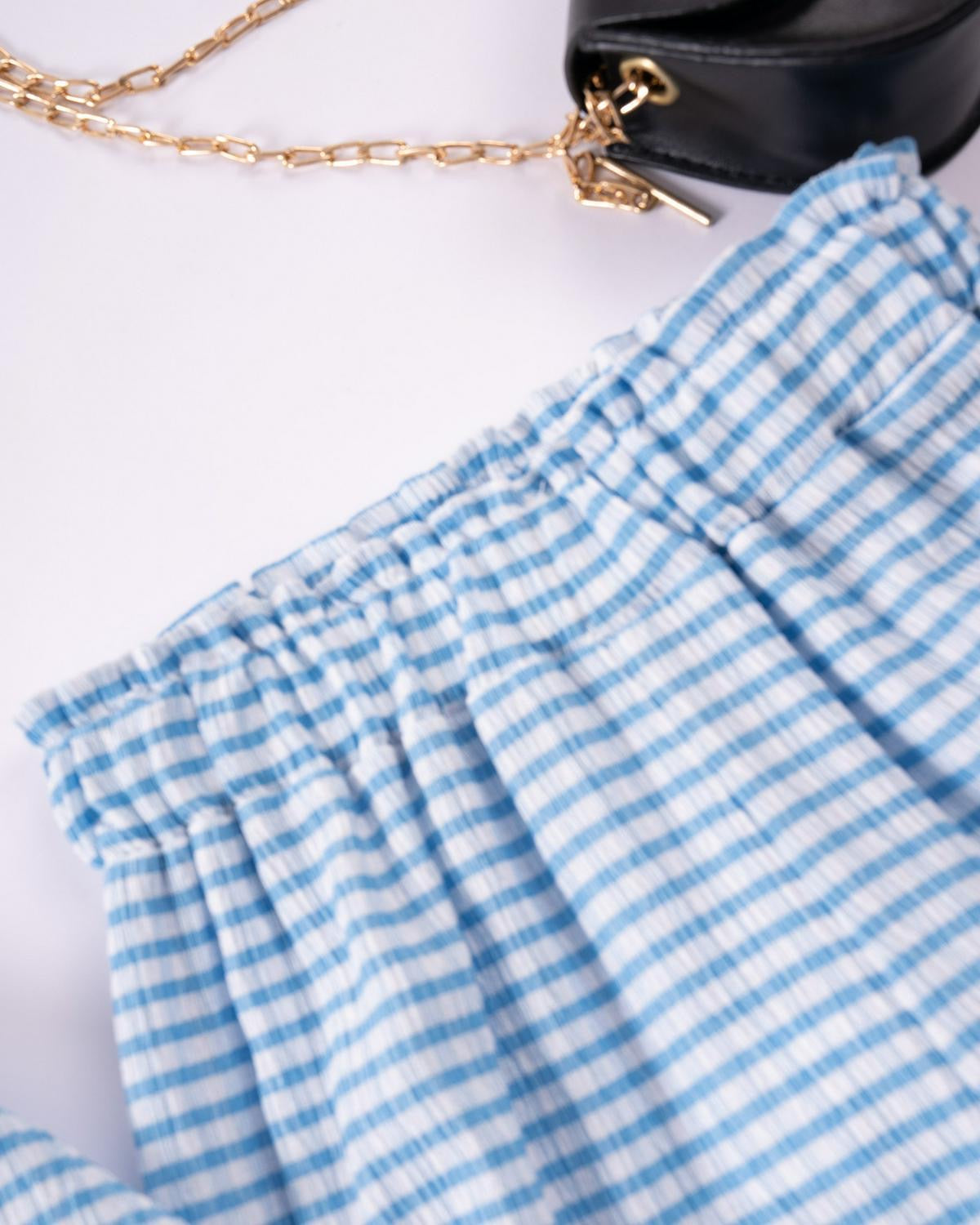 Girls Ruffle Stripe Top & Wide-Leg Pants Set