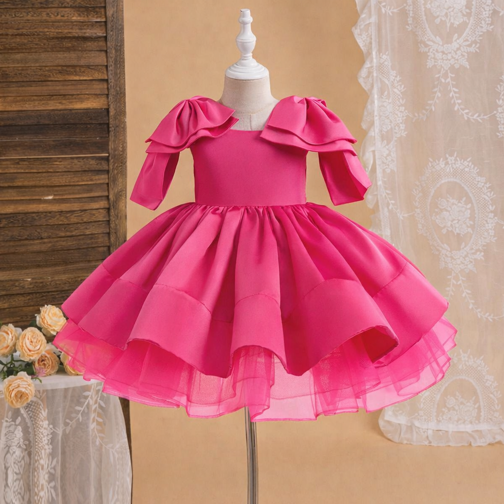 Girls Bow Party Dress