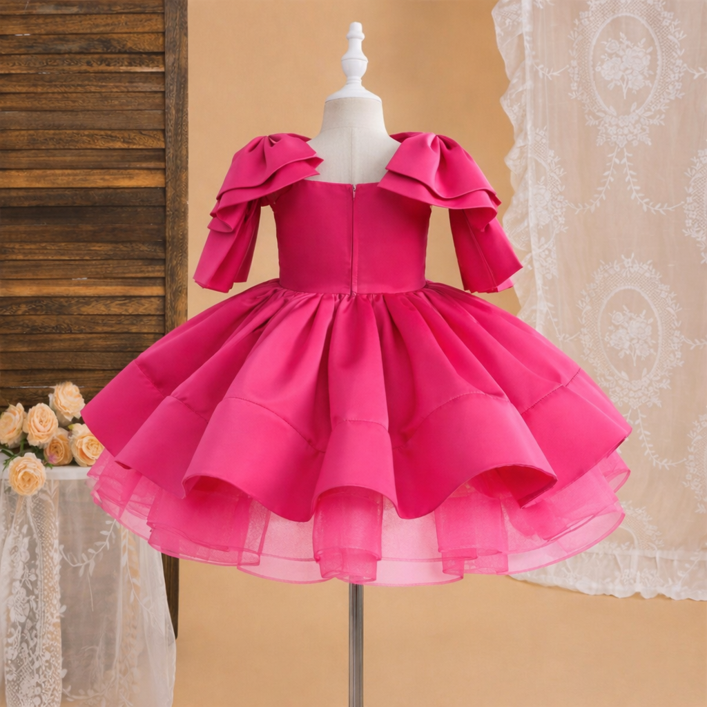 Girls Bow Party Dress