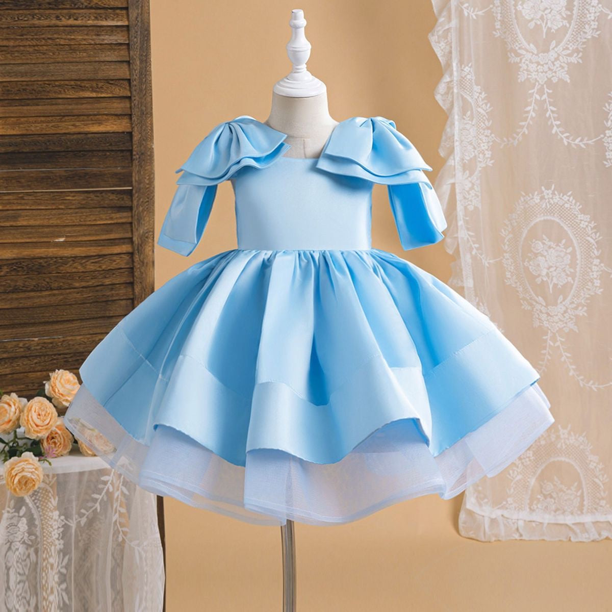 Girls Bow Party Dress