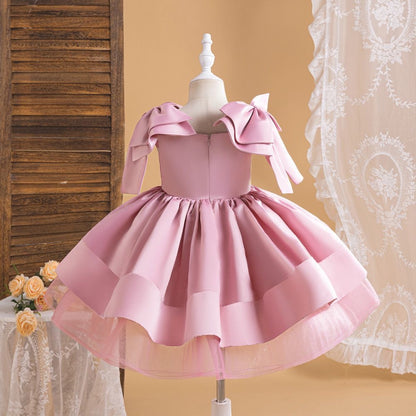 Girls Bow Party Dress