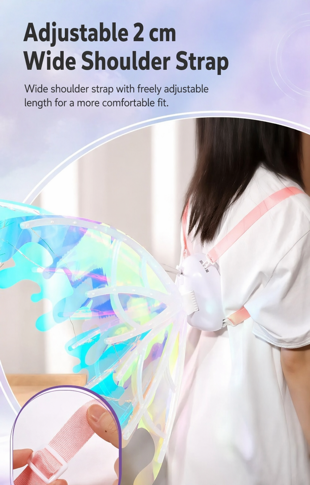Rechargeable Butterfly Fairy Wings for Kids