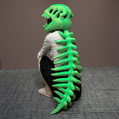Plush Dino Skeleton Costume Hood