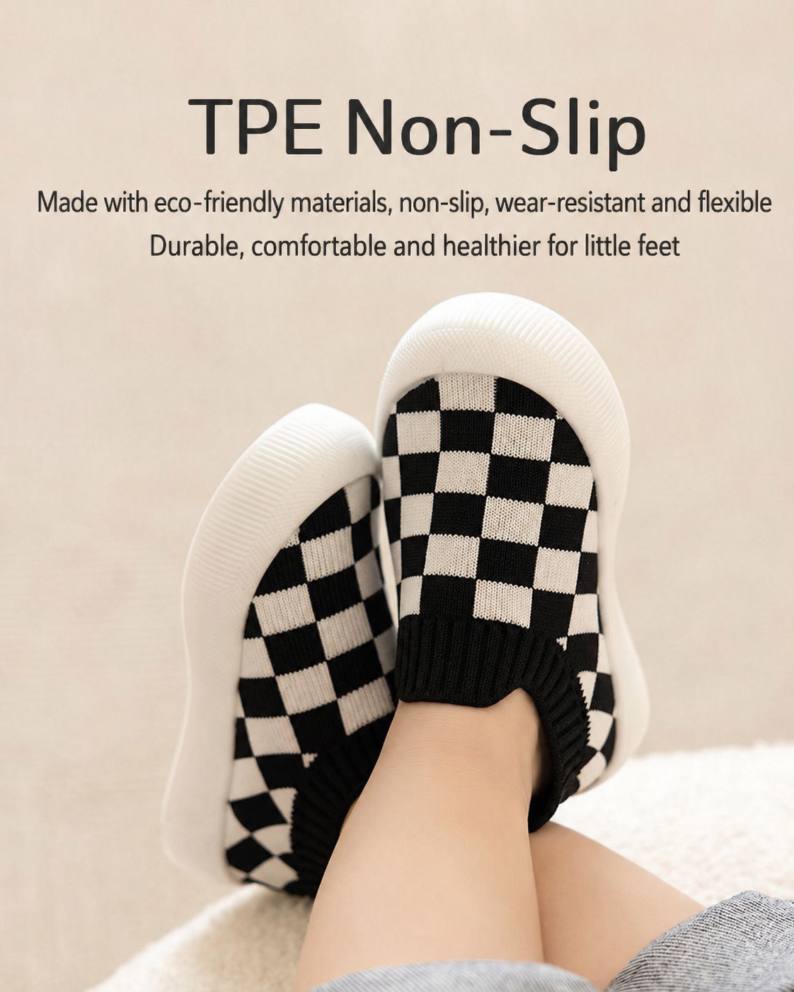 Toddler Checkerboard Knit Slip-On Sneakers