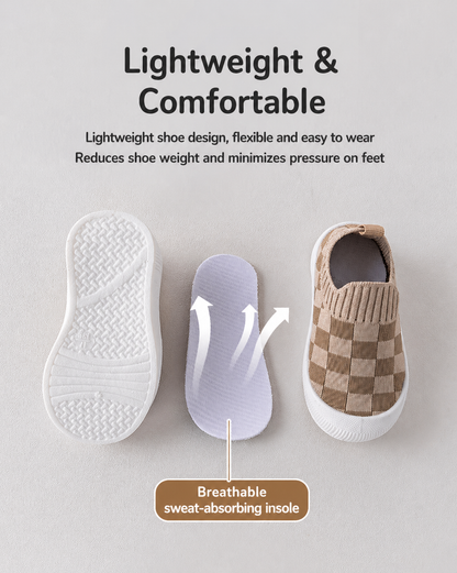 Toddler Checkerboard Knit Slip-On Sneakers