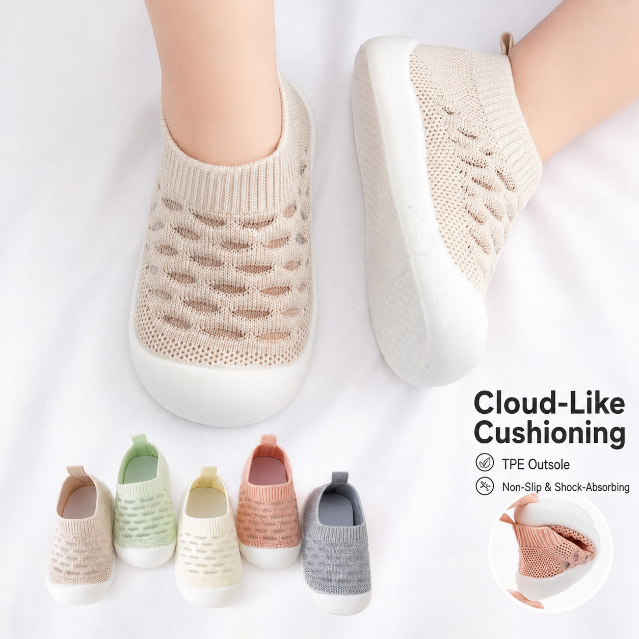 Toddler Breathable Knit Slip-On Shoes