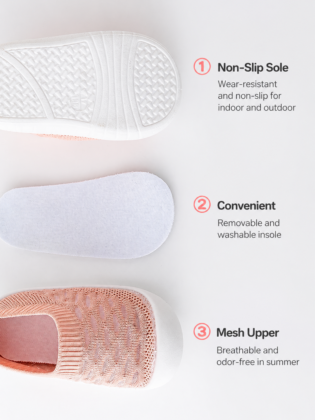 Toddler Breathable Knit Slip-On Shoes
