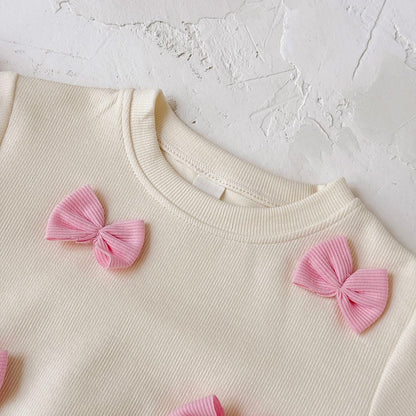 Girls Sweet Bow Flare Set