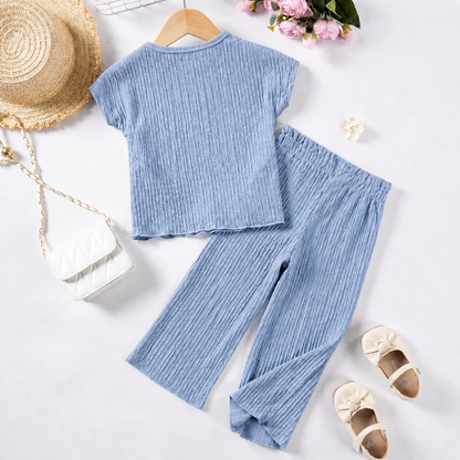 Girls Crinkle Lounge Set