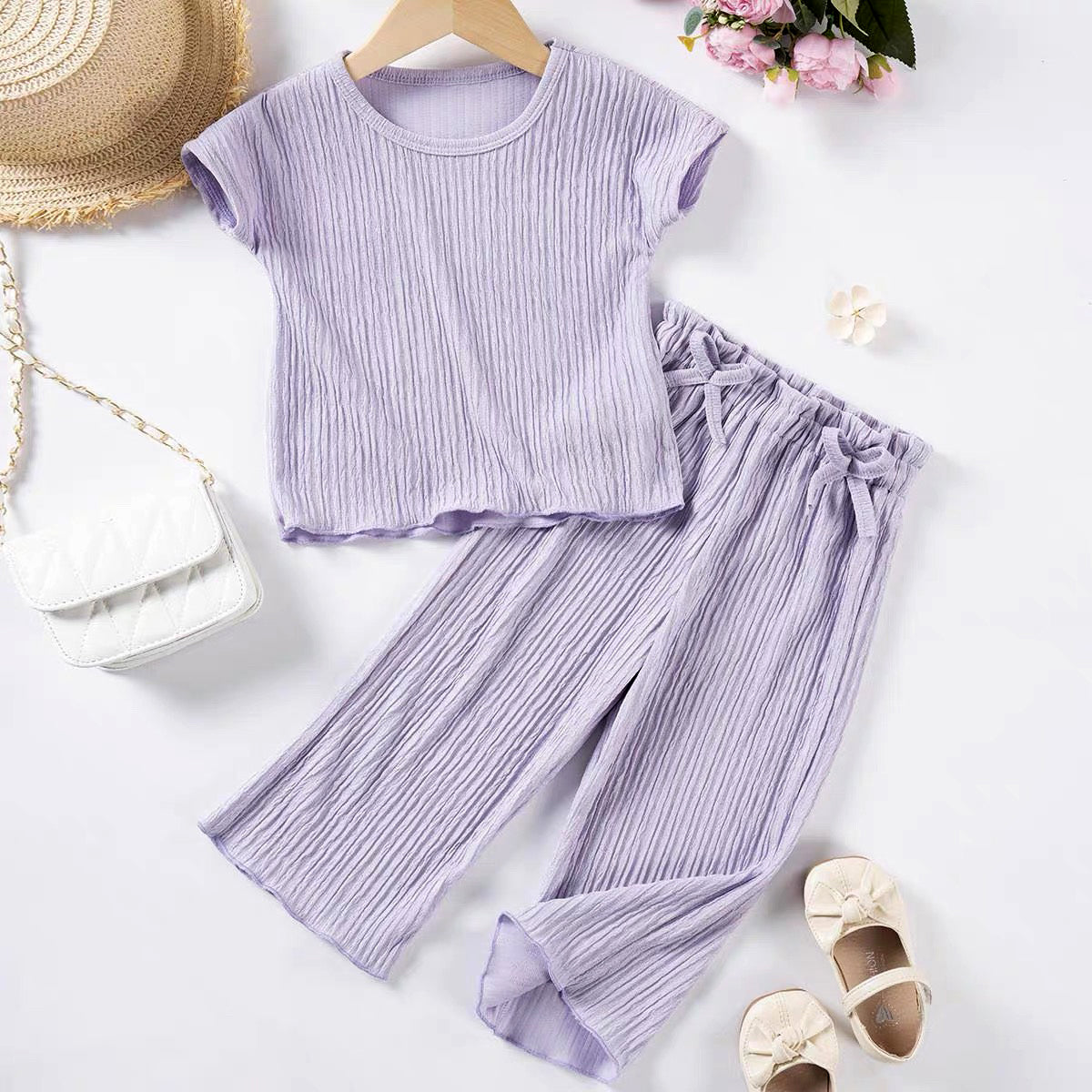 Girls Crinkle Lounge Set