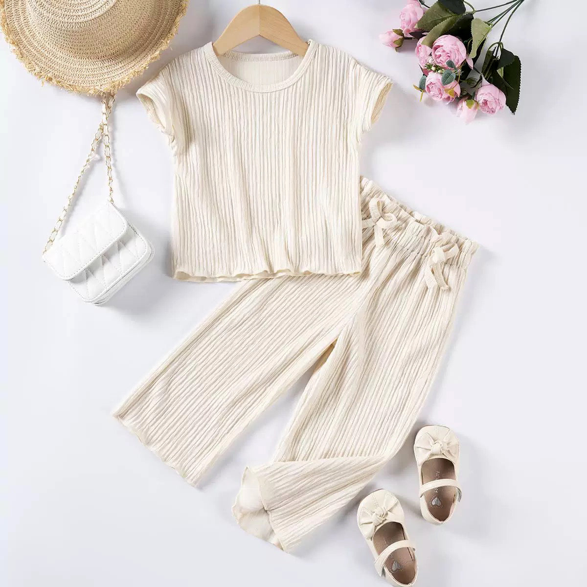 Girls Crinkle Lounge Set