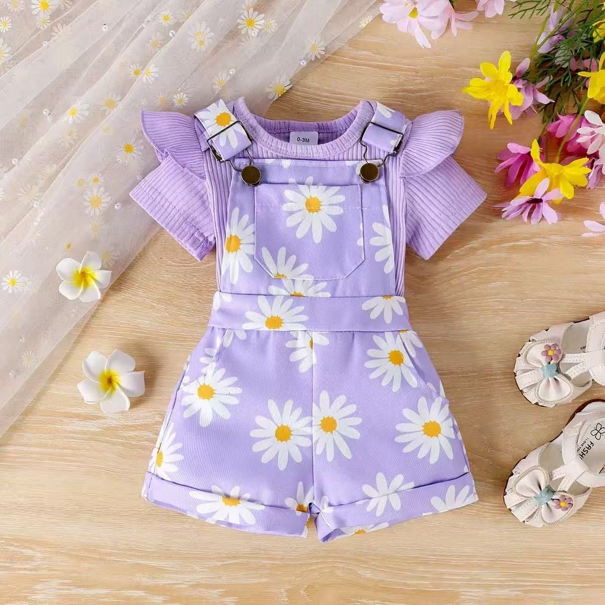 Maisie Daisy Shortall Set baby daisy outfit for everyday wear