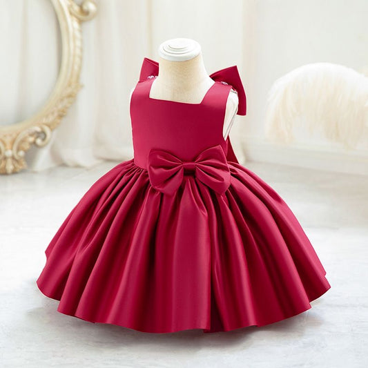 Girls Royal Bow Princess Dress