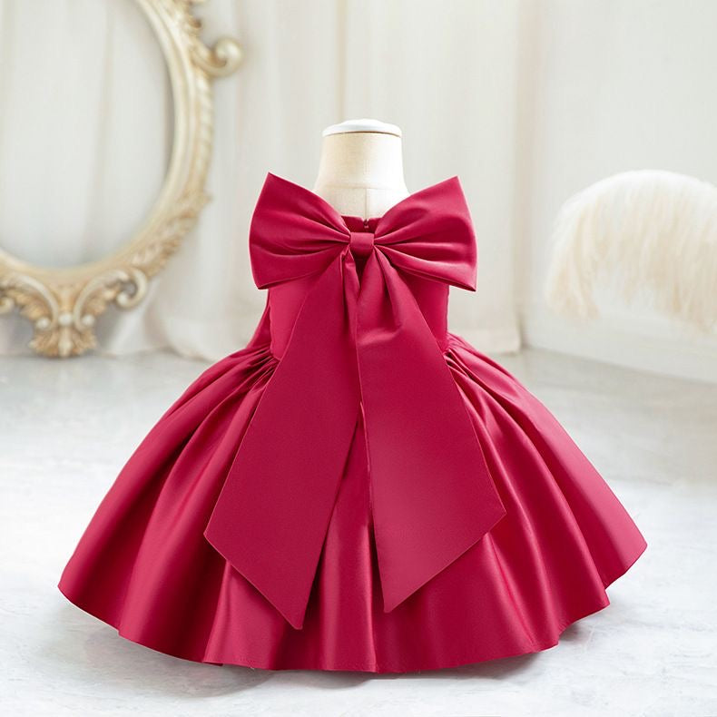 Girls Royal Bow Princess Dress