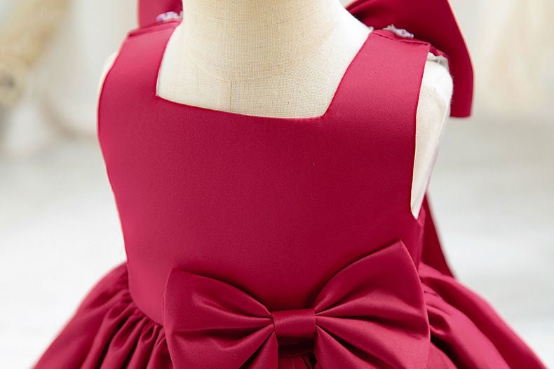 Girls Royal Bow Princess Dress