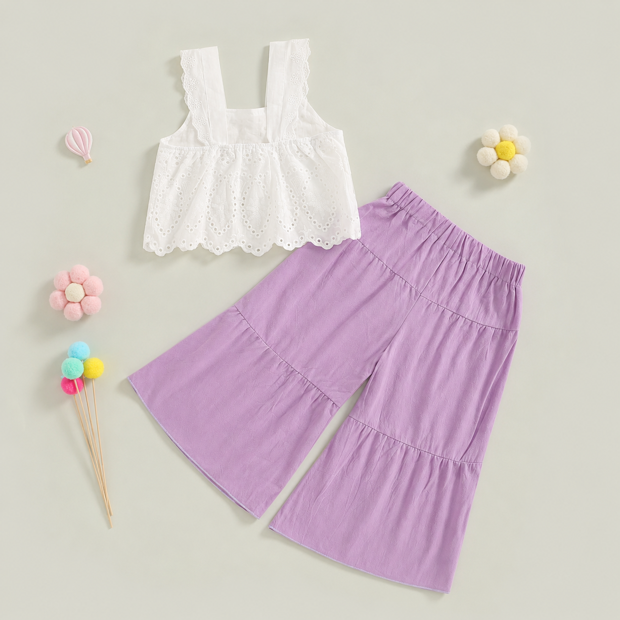 Sunday Eyelet Set toddler outfit for playdates and summer outings