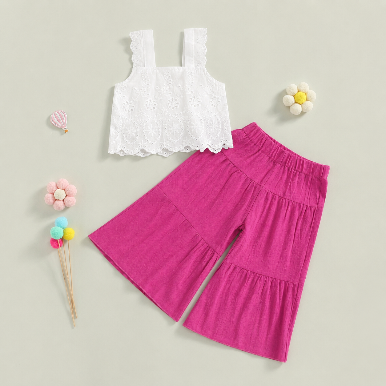 Sunday Eyelet Set girls summer outfit for everyday wear