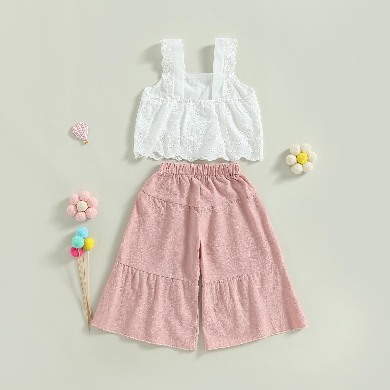 Sunday Eyelet Set toddler outfit for weekend trips