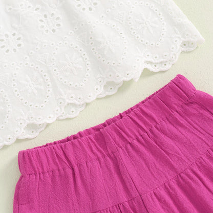 Sunday Eyelet Set girls summer outfit suited to playdates