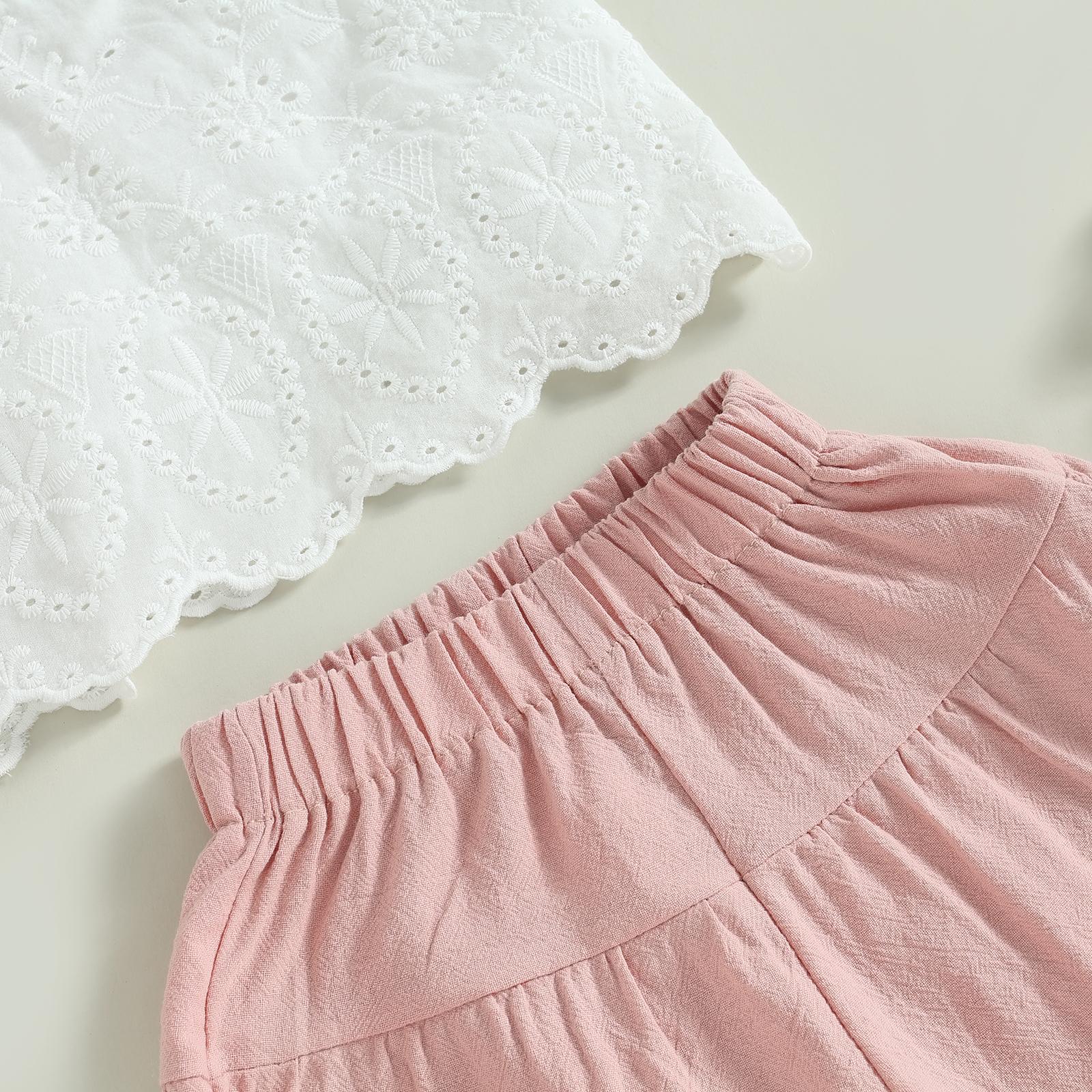 Girls summer outfit featuring Sunday Eyelet Set for birthday parties