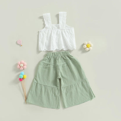 Toddler outfit featuring Sunday Eyelet Set for holiday gatherings