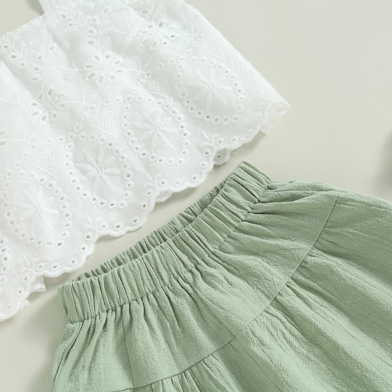 Sunday Eyelet Set girls summer outfit ideal for weekend trips