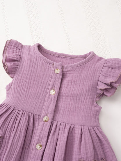 Meadow Button Dress girls birthday dress ideal for dressy family gatherings