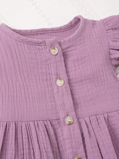 Meadow Button Dress girls party dress ideal for festive occasions
