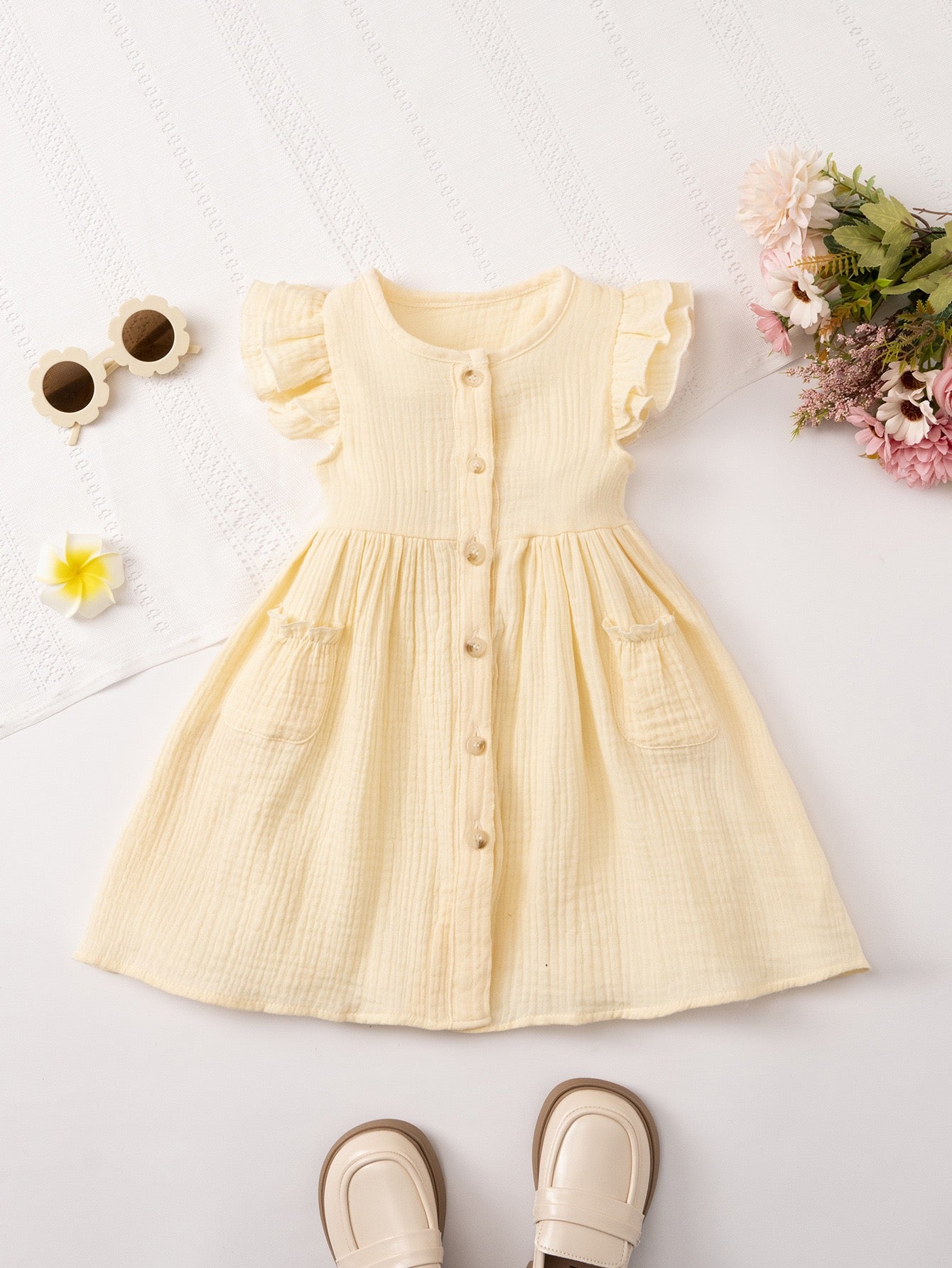 Meadow Button Dress girls photo dress for party outfits