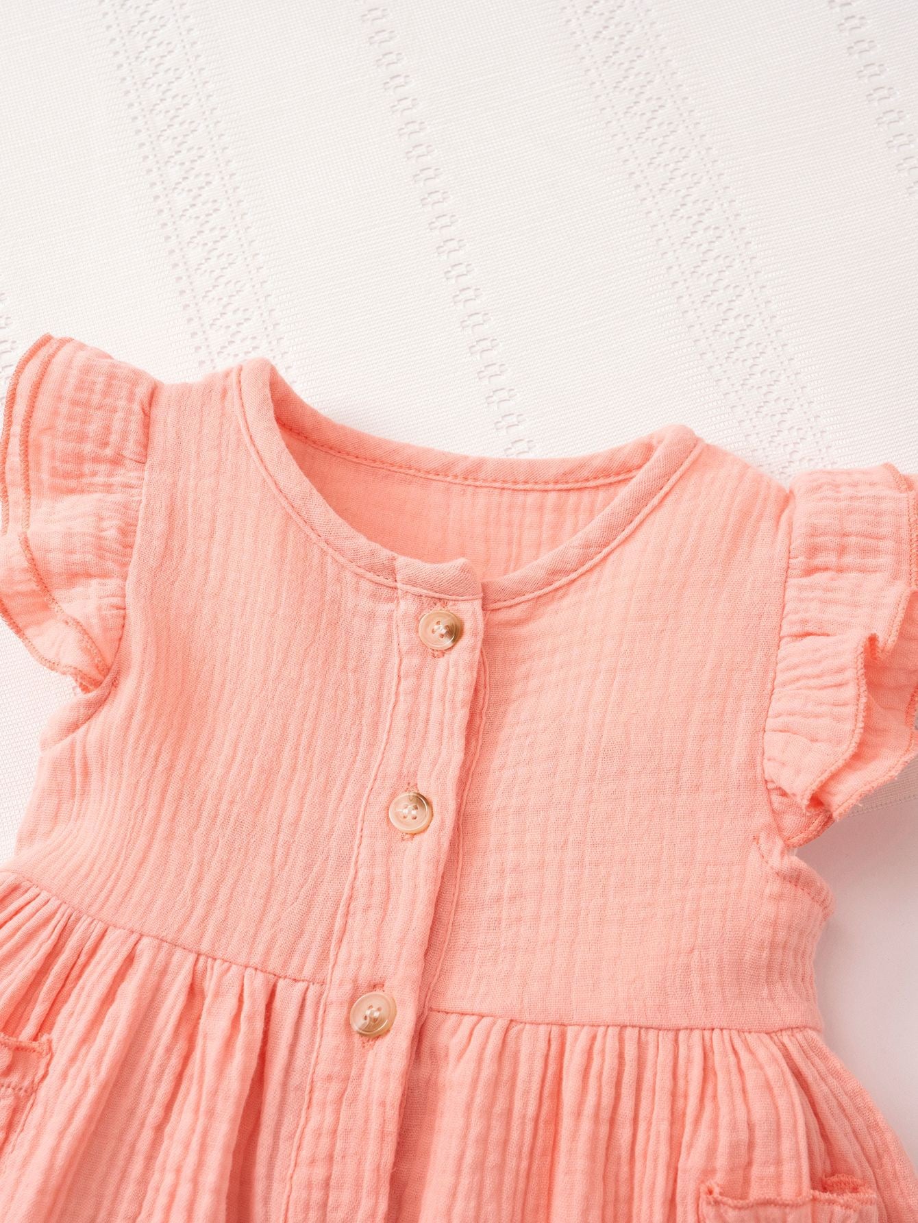 Girls photo dress with Meadow Button Dress for holiday celebrations
