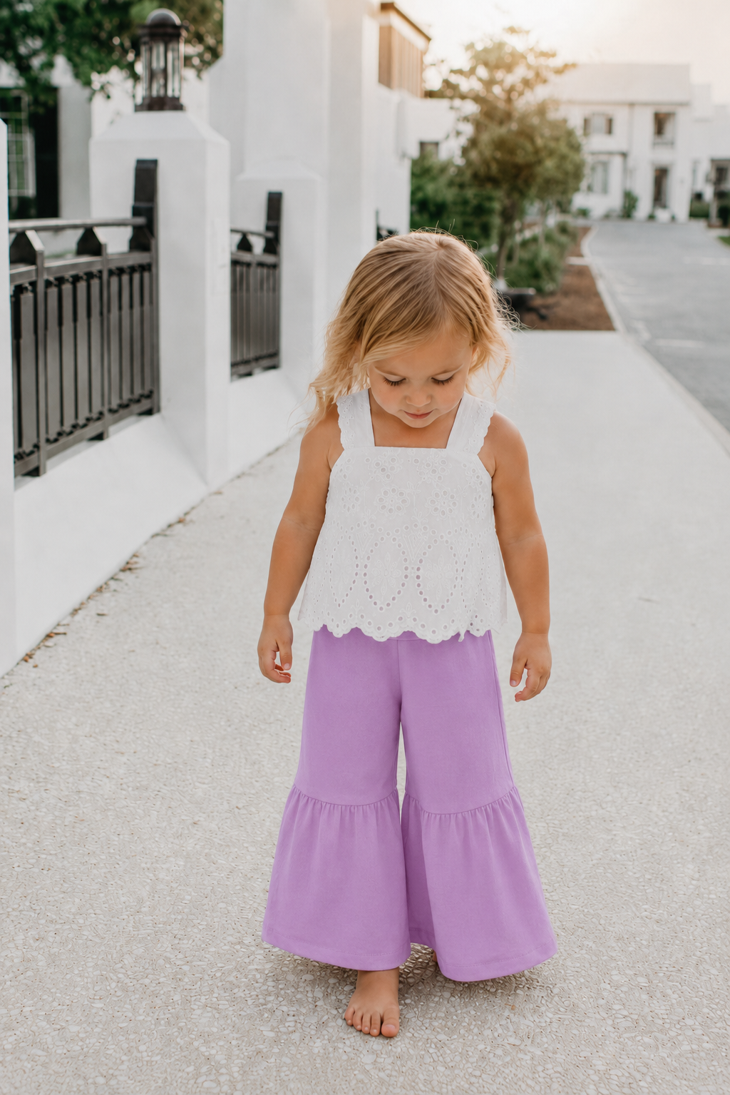 Sunday Eyelet Set girls party outfit for casual celebrations and vacation days
