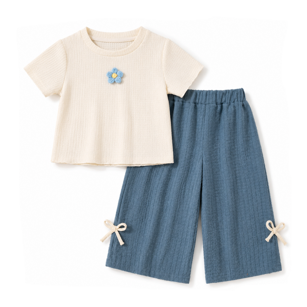 Bluebell Breeze Girls Flower Pants Set