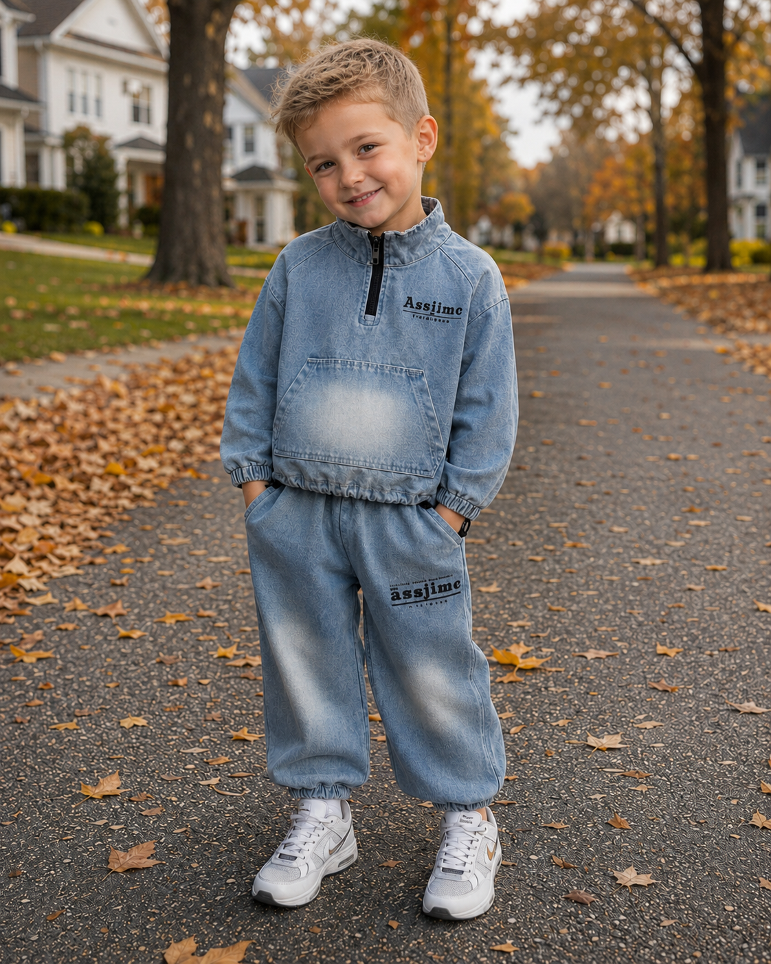 Kids Vintage Washed Denim Set