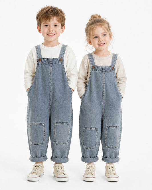 Kid wearing Leni Denim Overalls