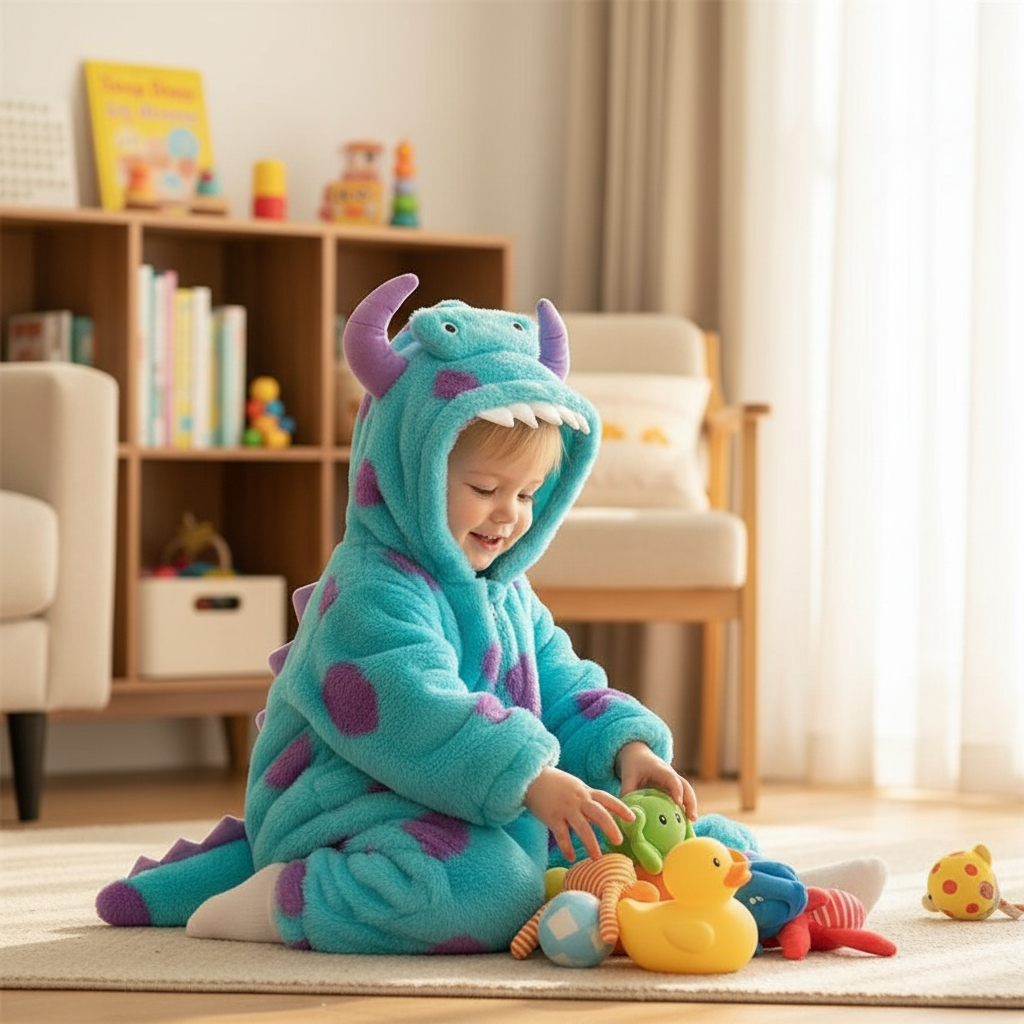 Milo Monster Onesie Pajamas kids dinosaur sleepwear for bedtime