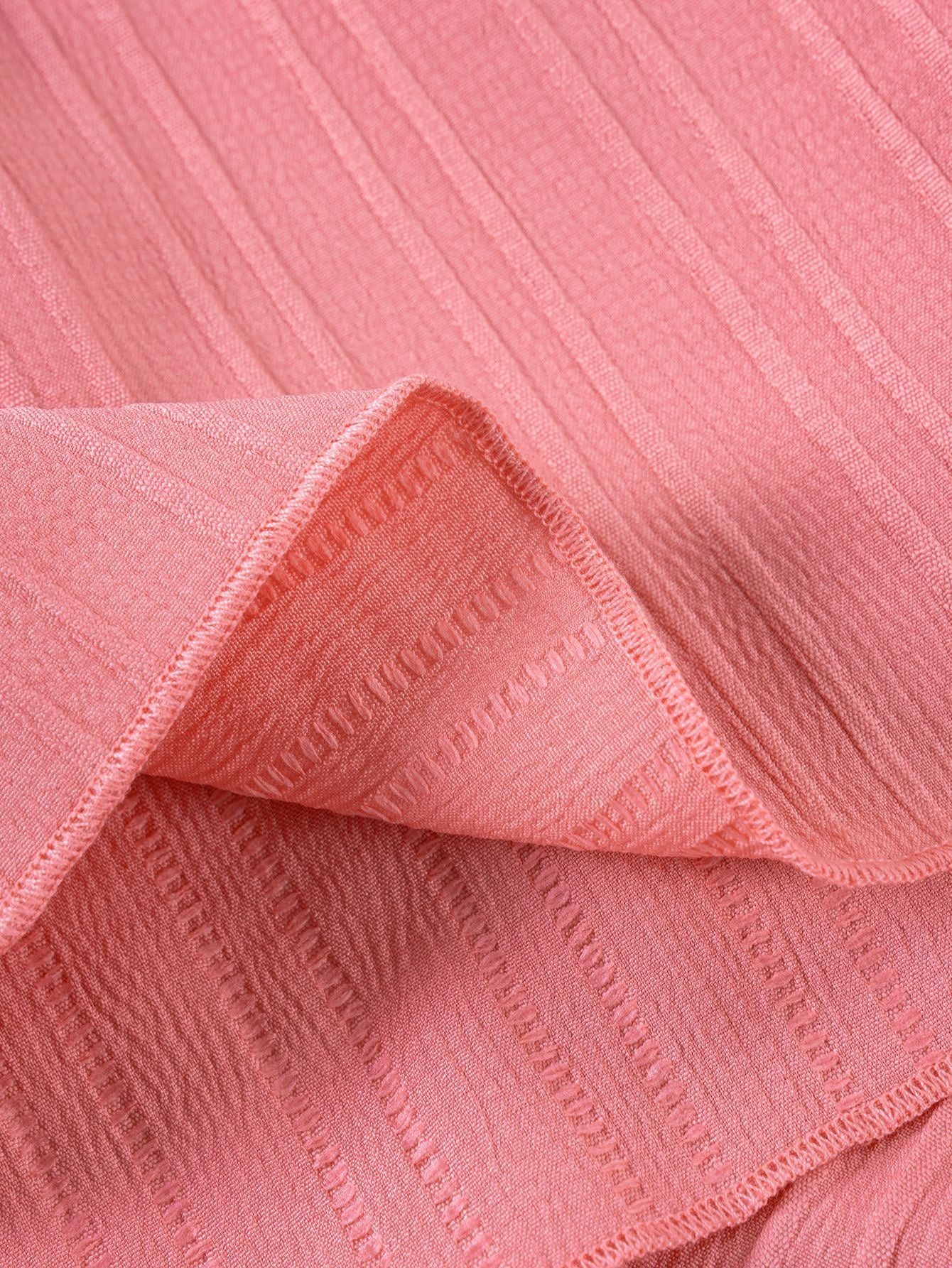 Ribbed fabric detail on Mila Breeze dusty rose pink toddler girls two-piece set