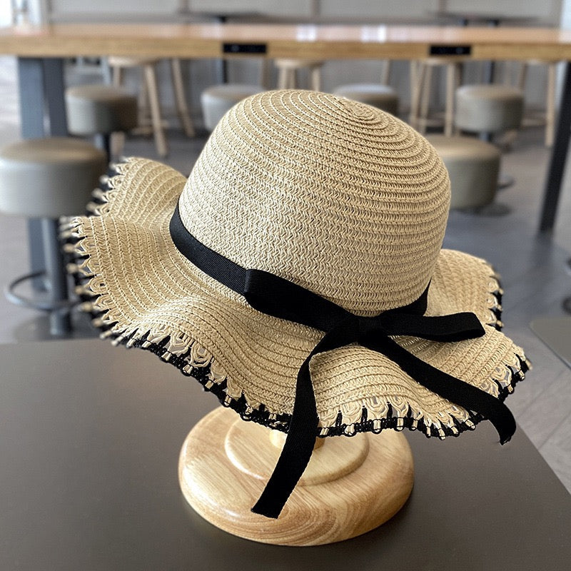Willow Ribbon Girls Straw Sun Hat