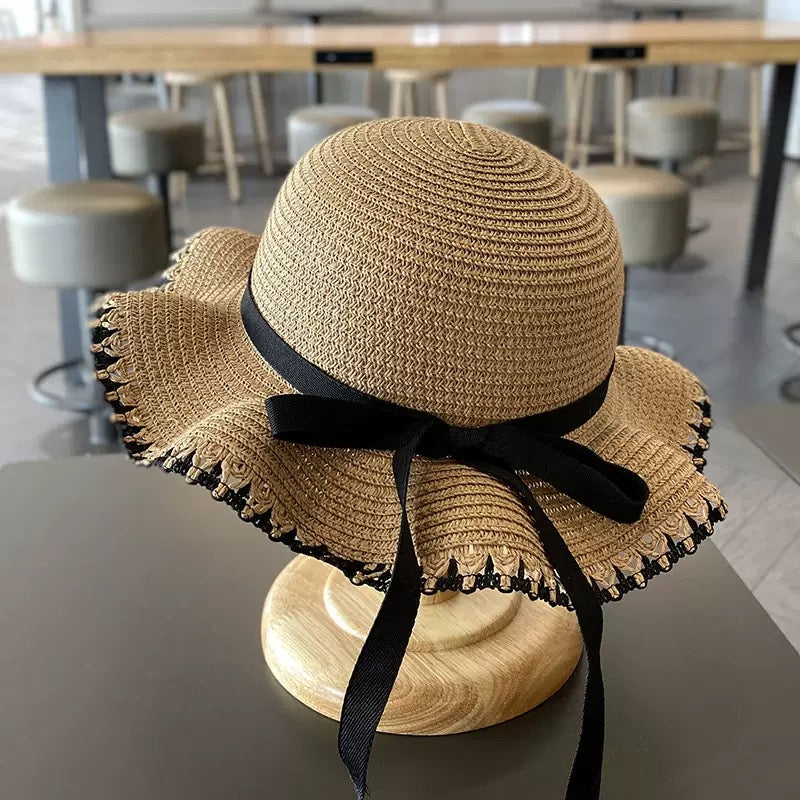 Willow Ribbon Girls Straw Sun Hat