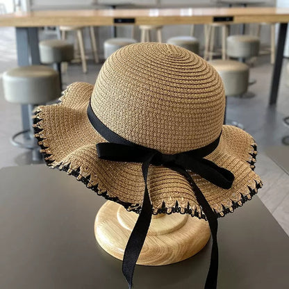 Willow Ribbon Girls Straw Sun Hat